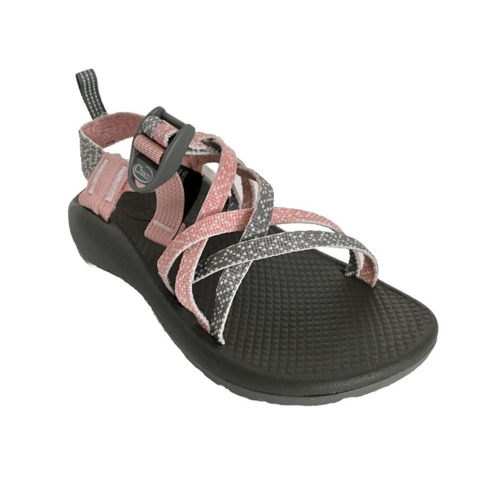 Chaco Kids Pink Gray Strappy Open Toe Sandals Girls Size 2 Beach Outdoor
